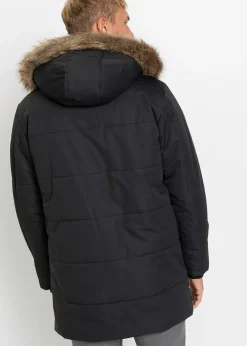 Parka d’hiver à doublure peluche et capuche amovible