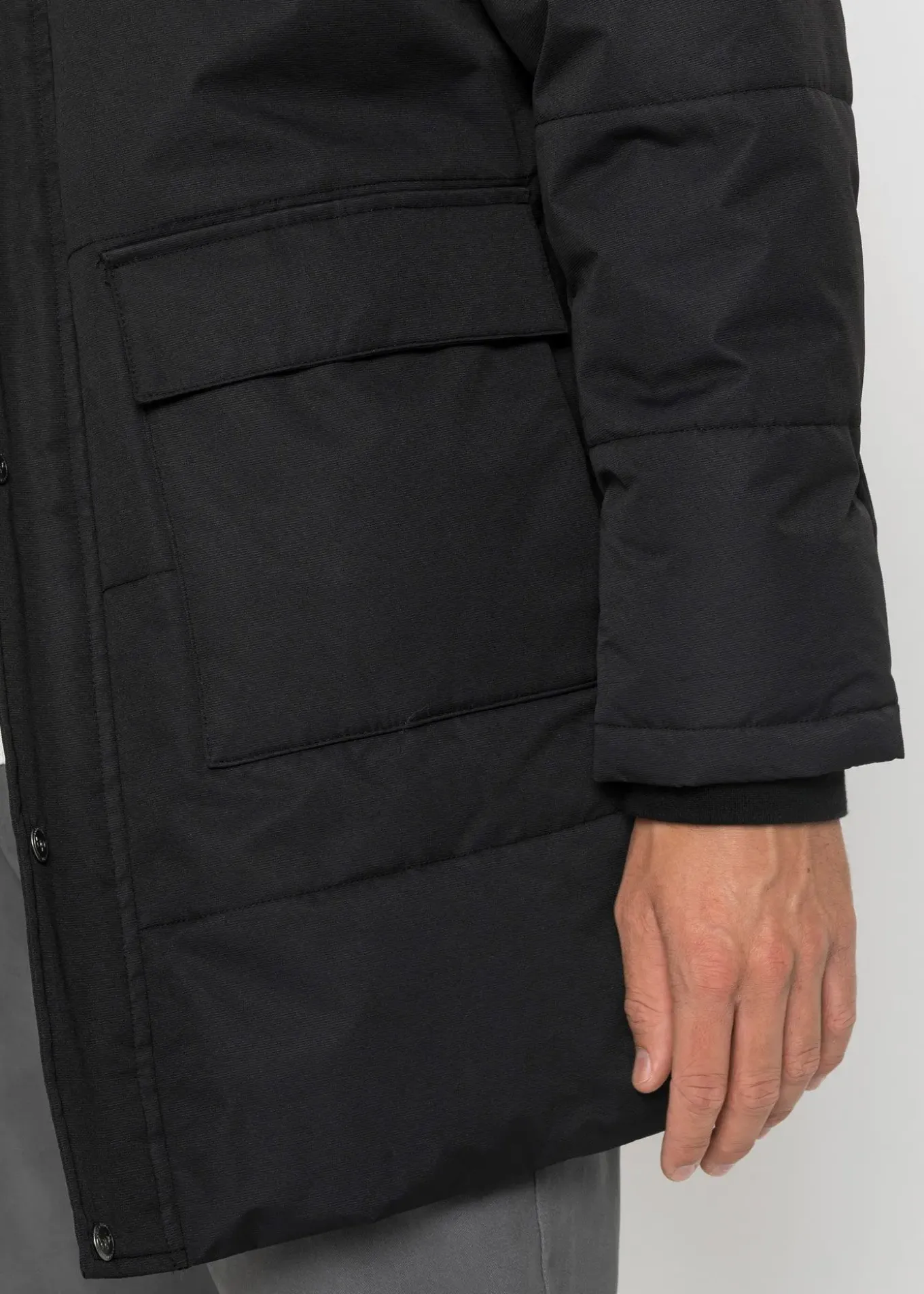 Parka d’hiver à doublure peluche et capuche amovible