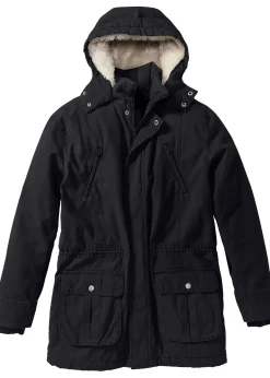 Parka d’hiver avec capuche doublée peluche