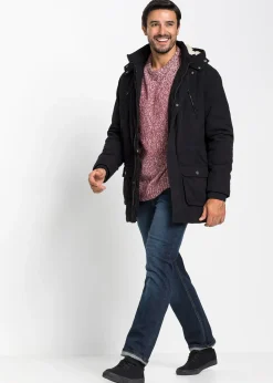 Parka d’hiver avec capuche doublée peluche