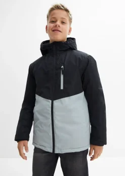 Parka d’hiver imperméable à capuche, style color block