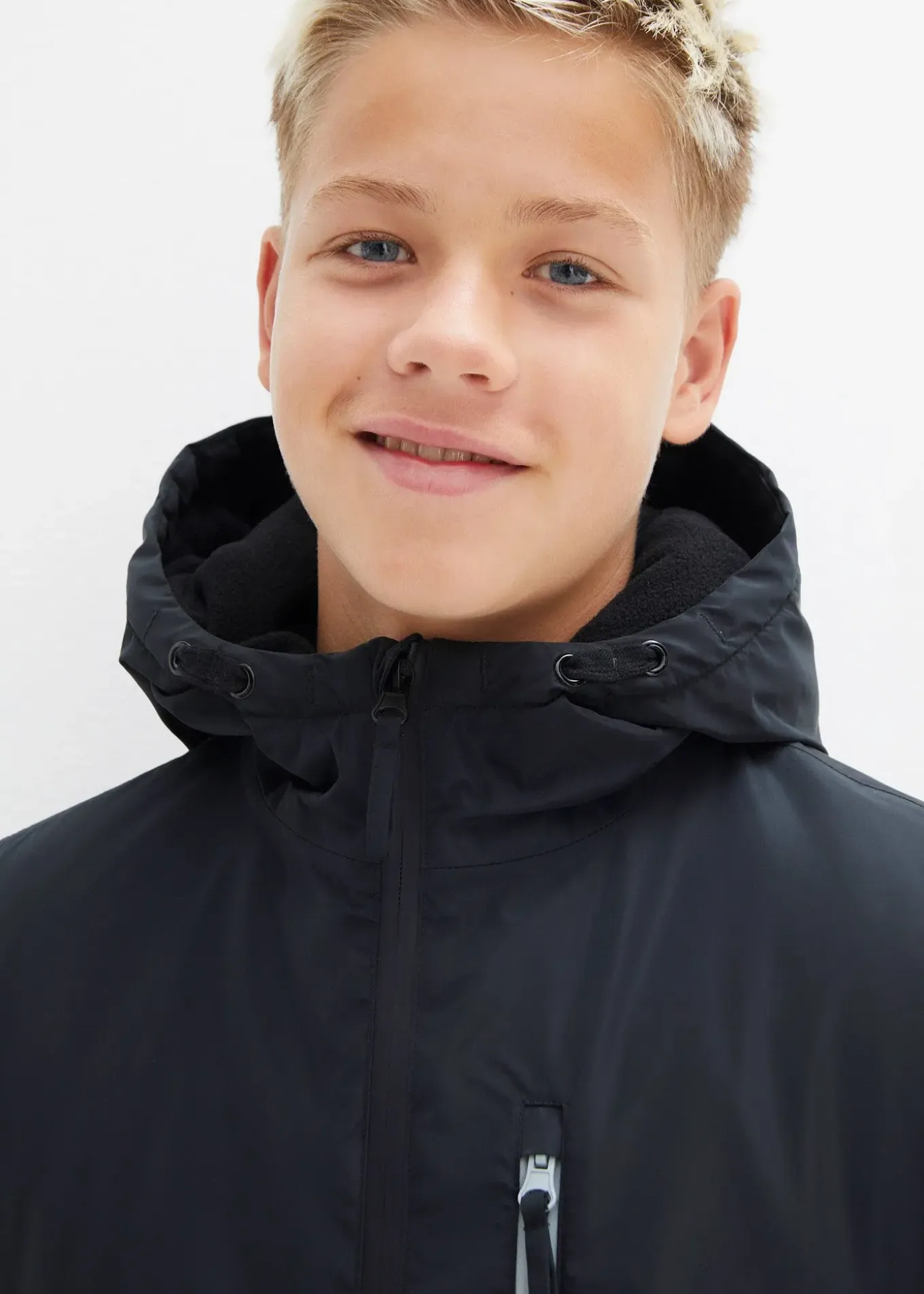 Parka d’hiver imperméable à capuche, style color block