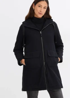 Parka d’hiver rembourrée à capuche doublée sherpa