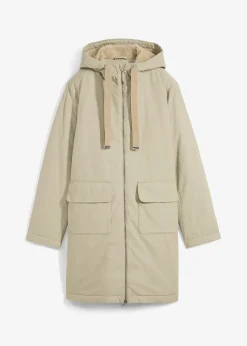 Parka d’hiver rembourrée à capuche doublée sherpa