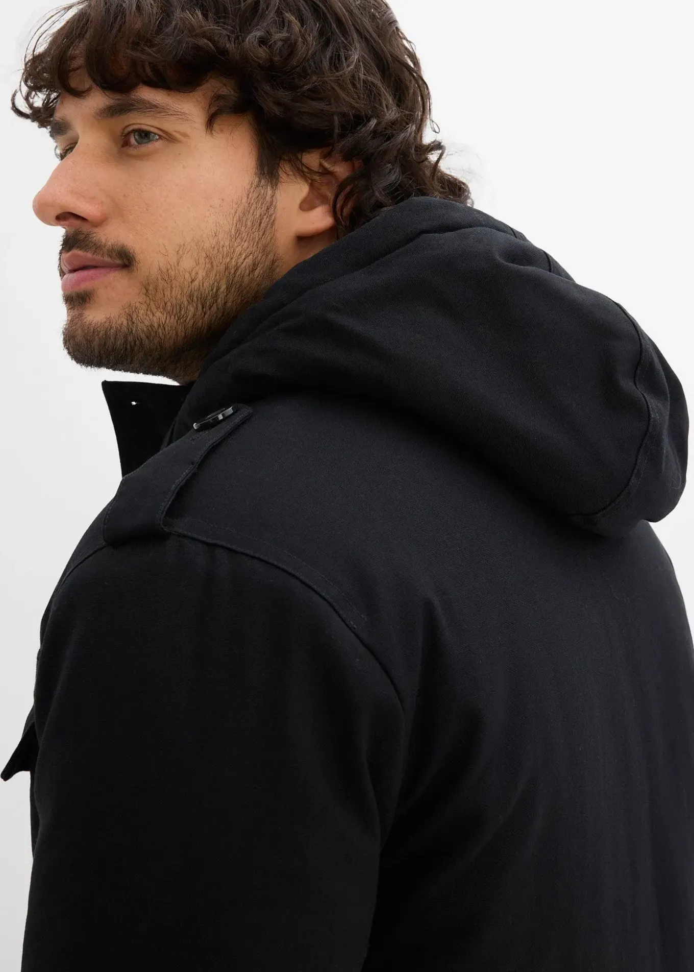 Parka d’hiver style militaire à doublure sherpa douce