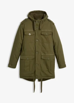 Parka d’hiver style militaire à doublure sherpa douce