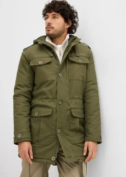 Parka d’hiver style militaire à doublure sherpa douce
