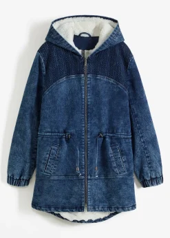 Parka en jean avec maille peluche