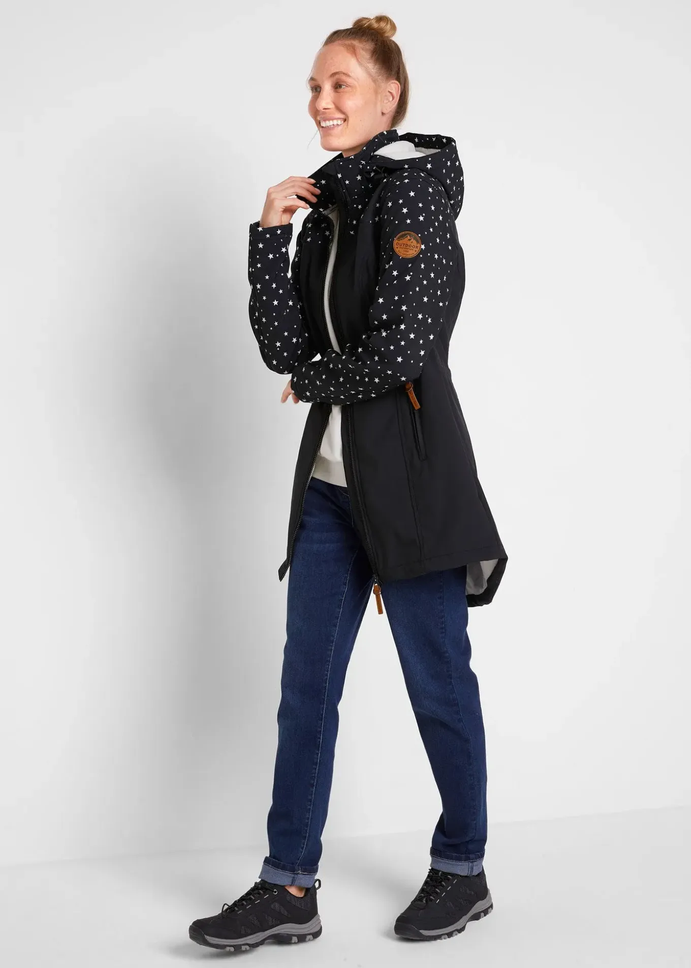 Parka en softshell technique avec doublure polaire douillette