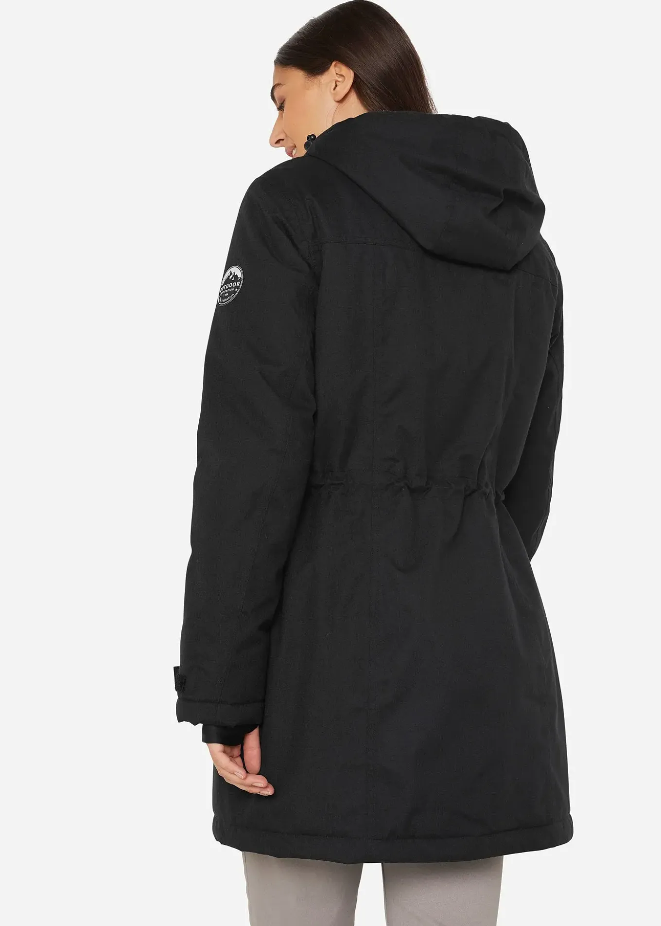 Parka imperméable avec polaire peluche dans la capuche