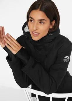 Parka imperméable avec polaire peluche dans la capuche