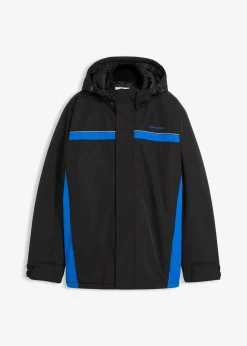 Parka imperméable en matière technique à capuche amovible