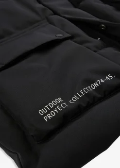 Parka matelassée à capuche et détails sportifs