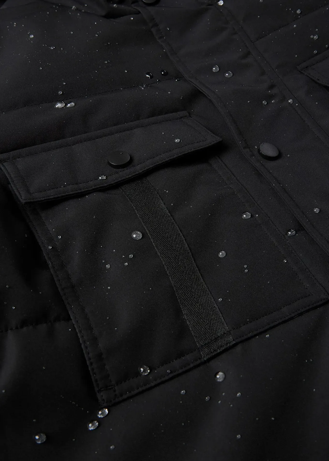 Parka matelassée et déperlante avec poches