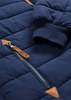 Parka matelassée et rembourrée à capuche et détails enduits