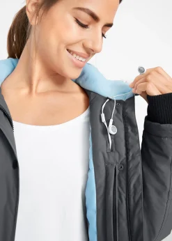 Parka outdoor imperméable et technique à capuche