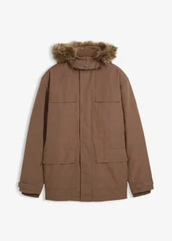 Parka rembourrée avec doublure polaire et capuche amovible