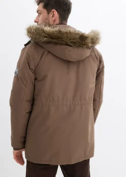 Parka rembourrée avec doublure polaire et capuche amovible