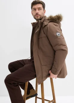 Parka rembourrée avec doublure polaire et capuche amovible