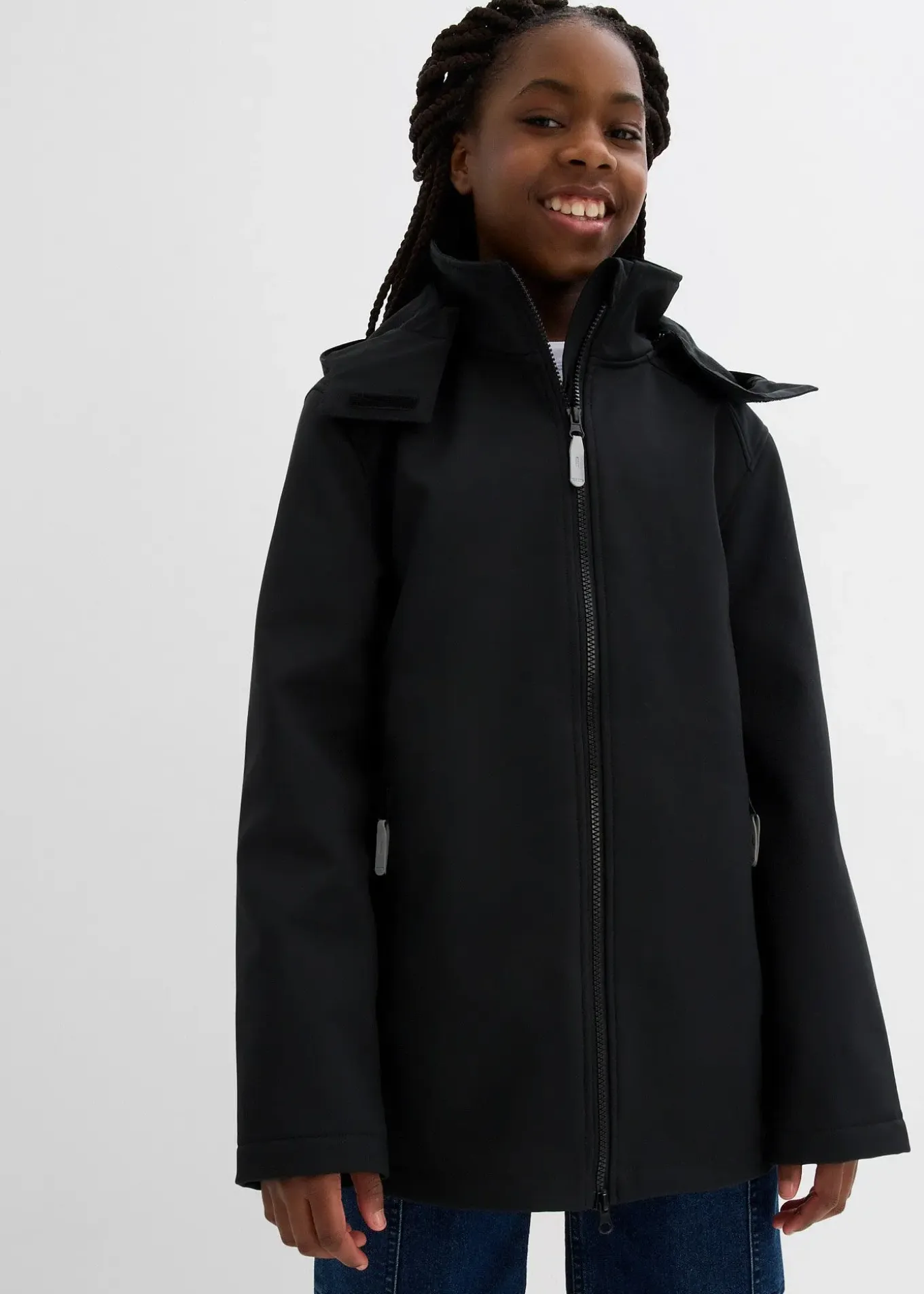 Parka softshell à capuche amovible, imperméable