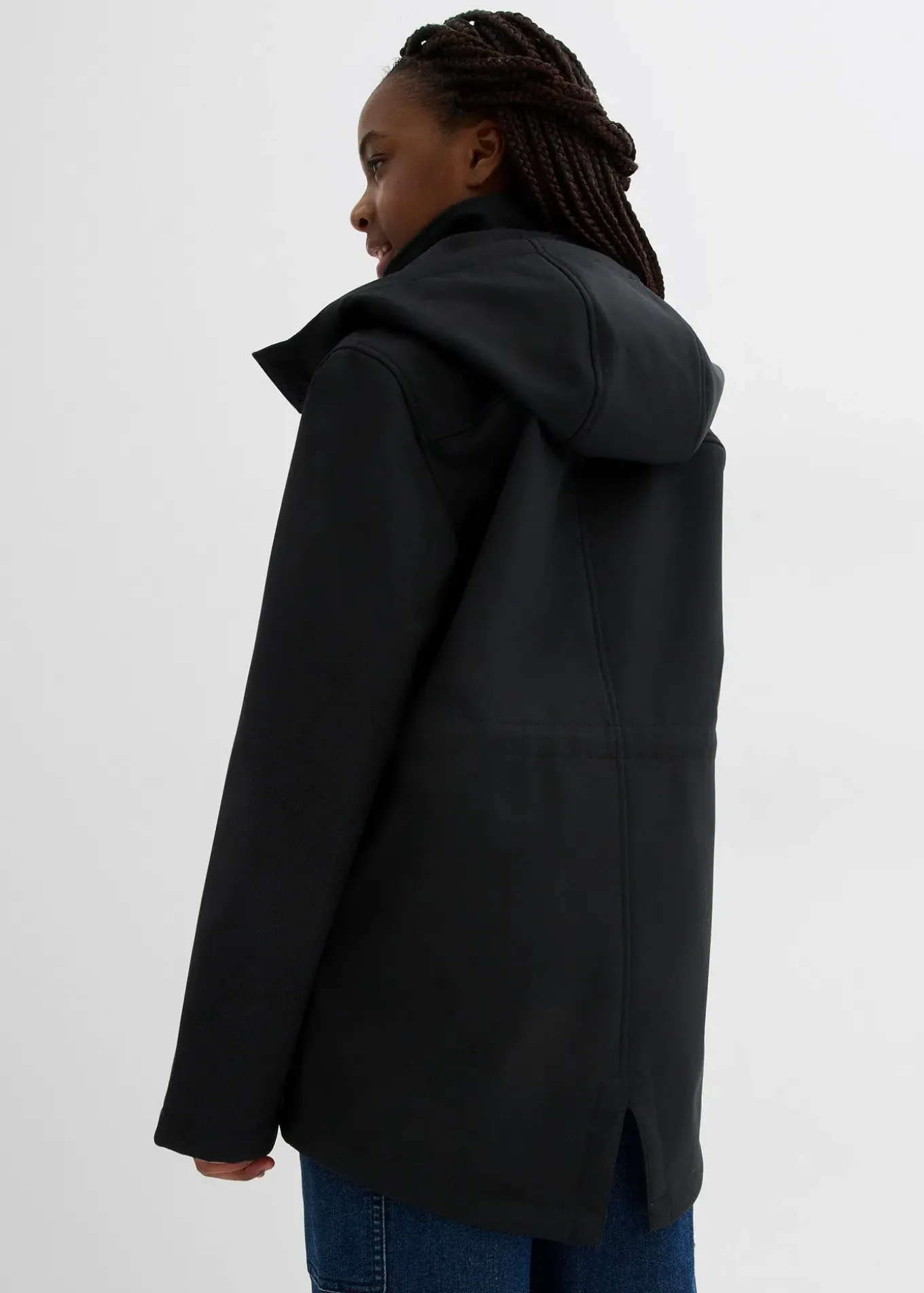 Parka softshell à capuche amovible, imperméable