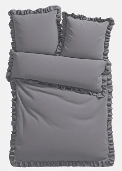 Parure de lit en linon avec volants