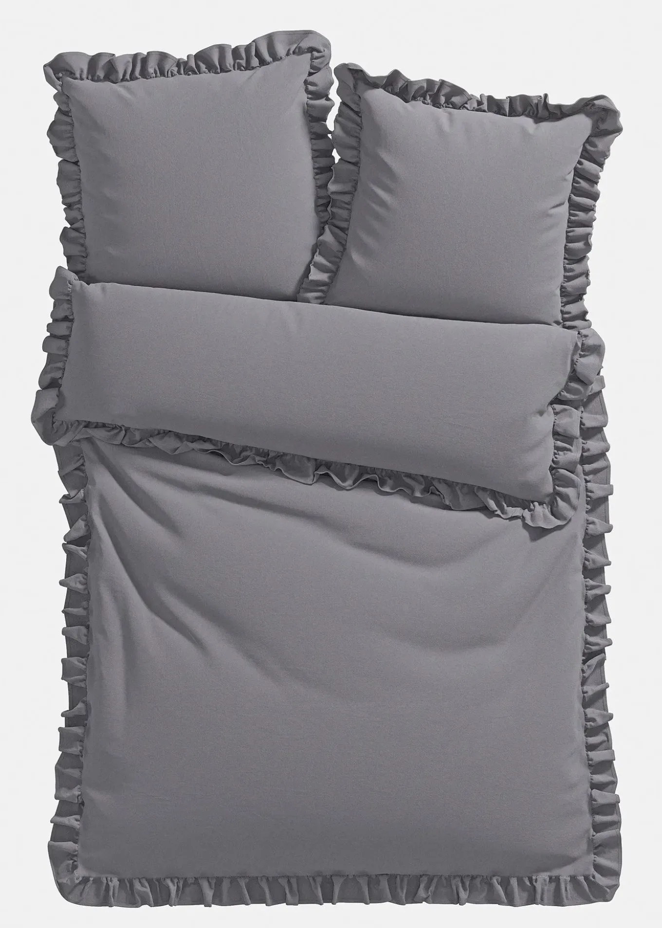 Parure de lit en linon avec volants