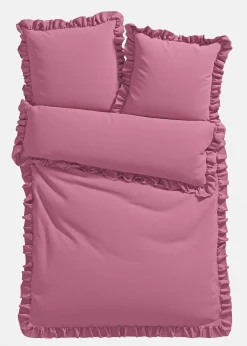 Parure de lit en linon avec volants