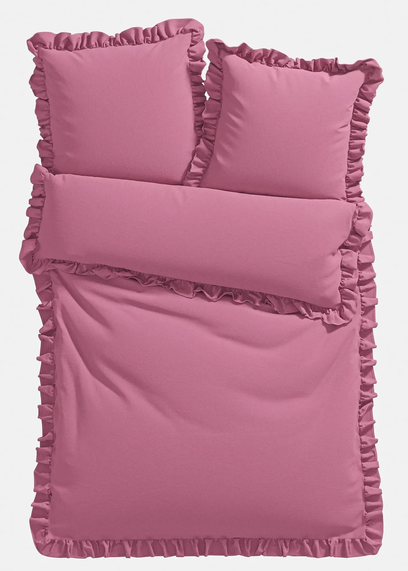 Parure de lit en linon avec volants