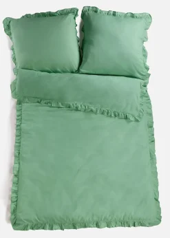 Parure de lit en linon avec volants