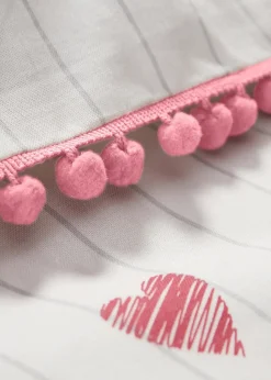 Parure de lit en linon avec pompons