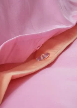 Parure de lit réversible en percale unie