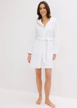 Peignoir à capuche en éponge 100% coton