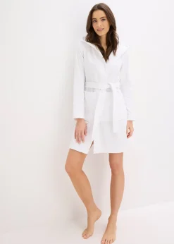 Peignoir à capuche en éponge 100% coton