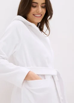 Peignoir à capuche en éponge 100% coton