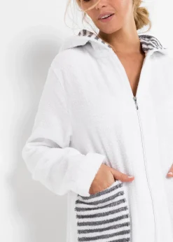Peignoir de bain zippé en éponge