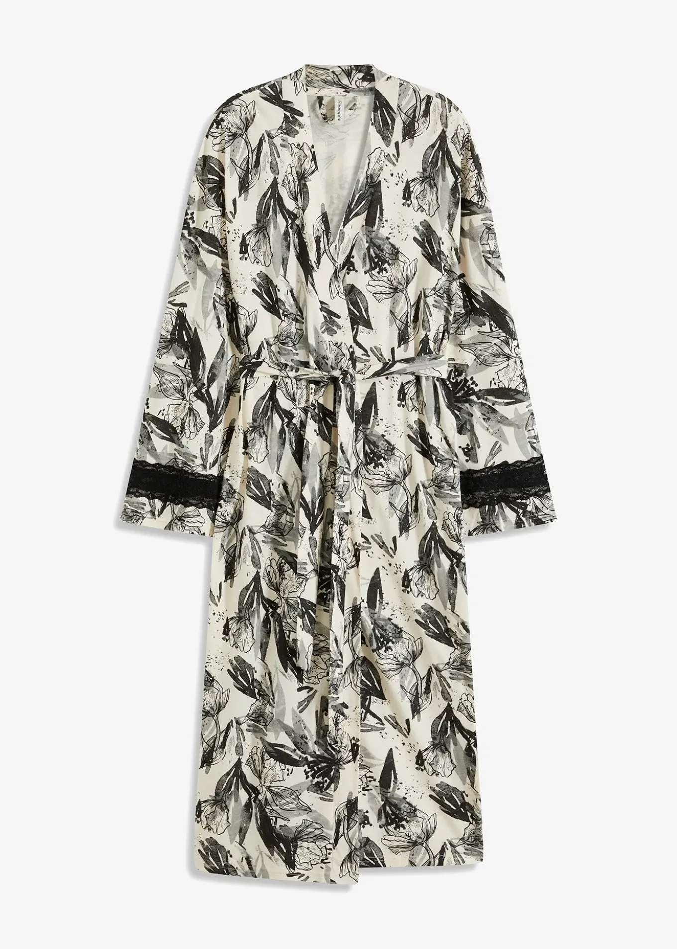 Peignoir kimono doux en viscose mélangée