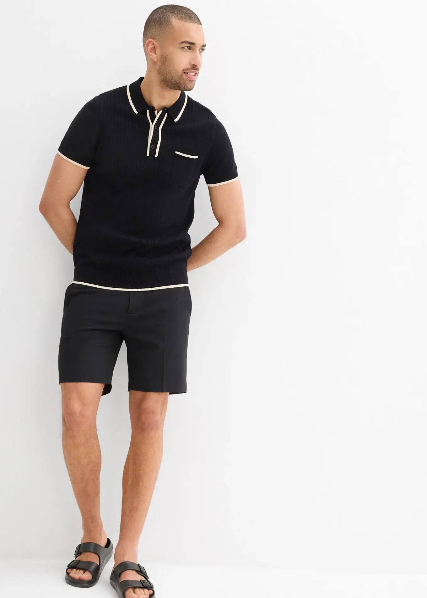 Polo à détails contrastants