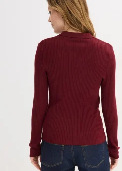 Polo en fine maille à boutons