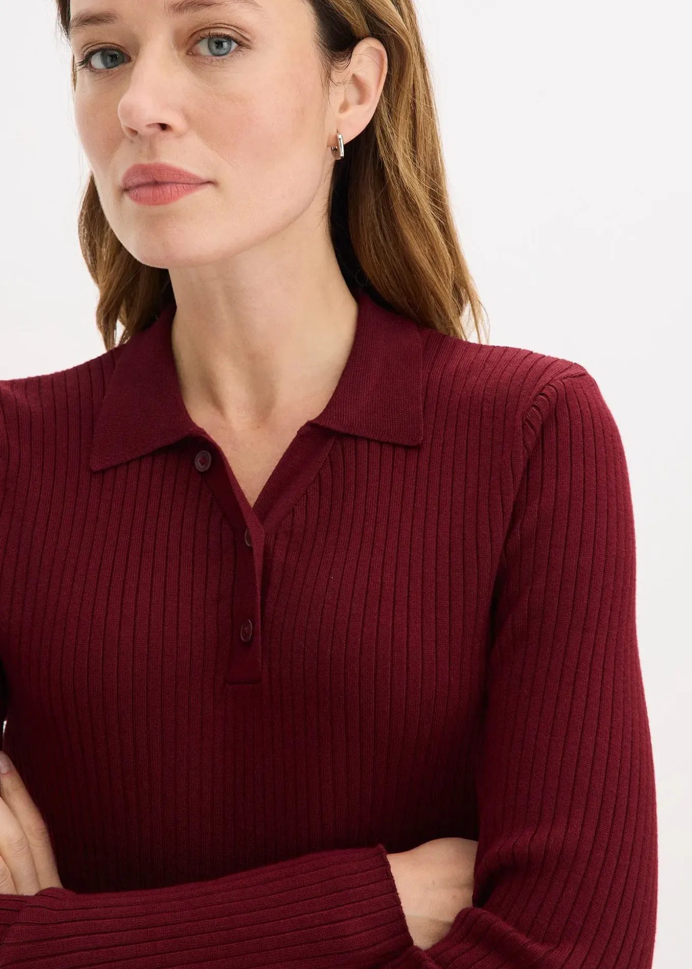 Polo en fine maille à boutons