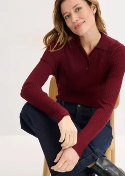 Polo en fine maille à boutons