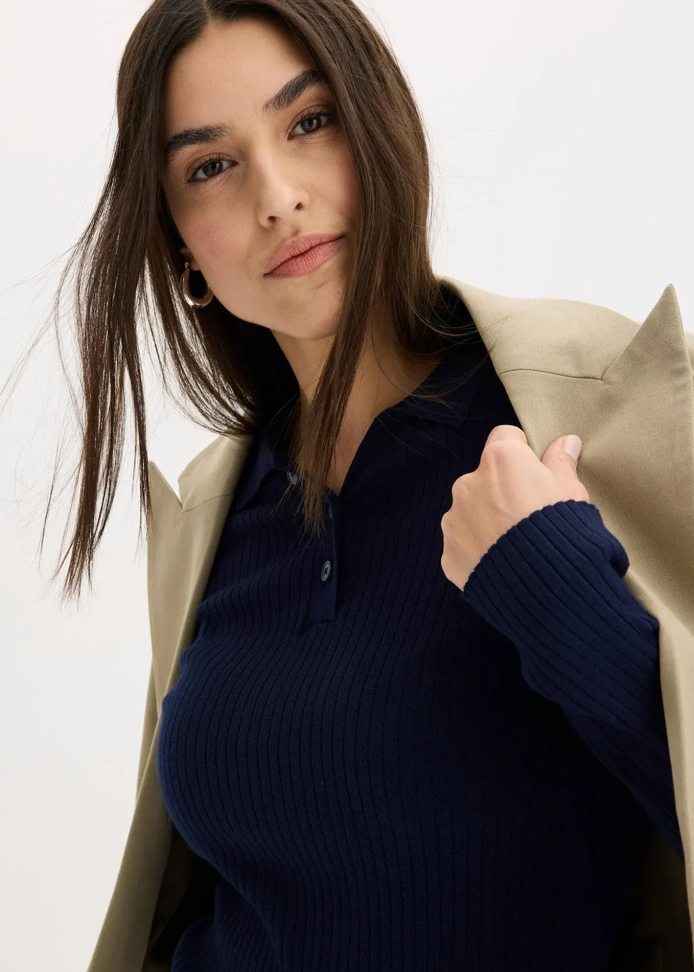 Polo en fine maille à boutons