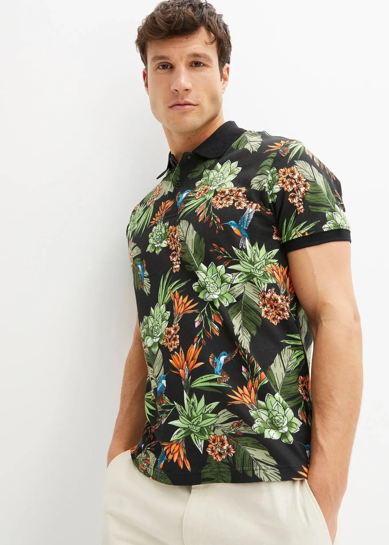 Polo en maille piquée, 100% coton