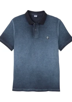 Polo en maille piquée à l’aspect délavé