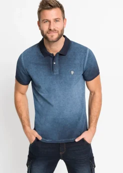 Polo en maille piquée à l’aspect délavé