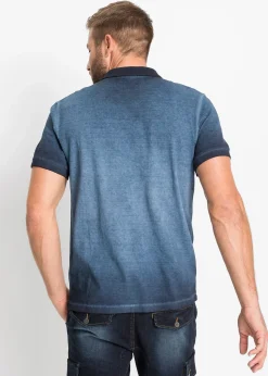 Polo en maille piquée à l’aspect délavé