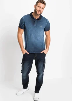 Polo en maille piquée à l’aspect délavé