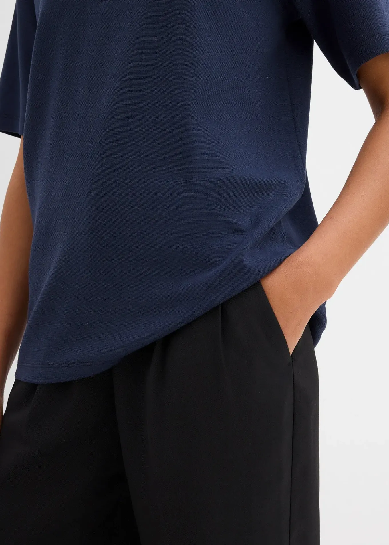 Polo en viscose mélangée