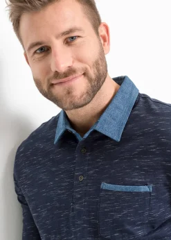 Polo manches longues 100% coton