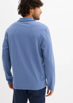 Polo manches longues classique avec détails contrastants, regular